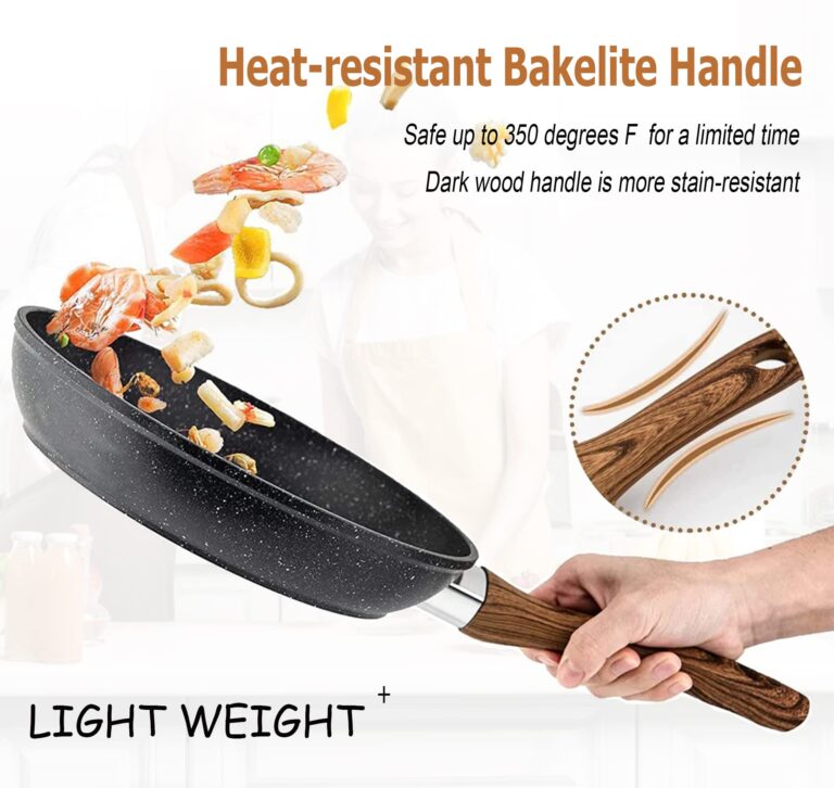 Kitchen Induction Cookware & Bakeware Set - 30 Piece Black Granite Cooking Pans Set, Non-Stick Pots and Pans Set - Image 5