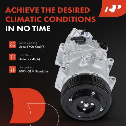 A-Premium Air Conditioner AC Compressor with Clutch Compatible with Toyota Camry 2.5L 2012-2017, RAV4 2.5L 2009-2012 - Image 4
