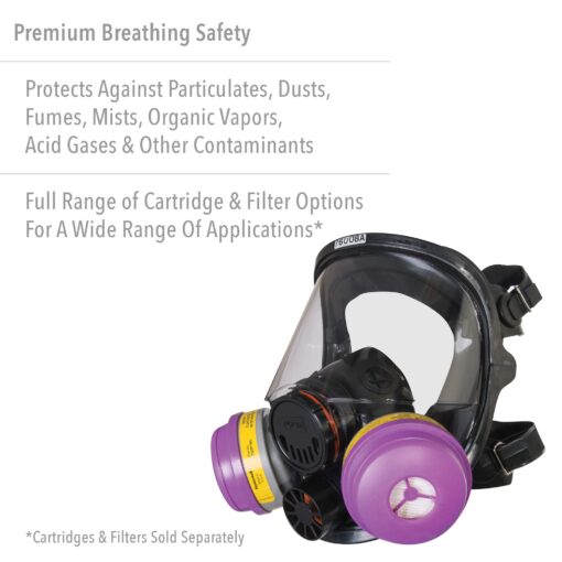 NORTH Honeywell Safety Products 760008A Safety Products, 7600 Series Full Facepiece Respirator, Dual Cartridge, Medium/Large - Image 7