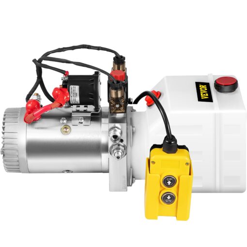 Vevor Hydraulic Pump 3 Quart Hydraulic Power Unit Double Acting Hydraulic Pump for Dump Trailer Car Lifting 12V DC Plastic Oil Reservoir (Plastic, Double Acting) : Industrial & Scientific - Image 3
