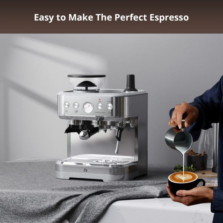 Takywep Professional Espresso Machine with Built-In Grinder and Milk Frother, 15 Bar Cappuccino and Latte Maker, Gift for Coffee Enthusiasts, Mom, Dad - Image 5
