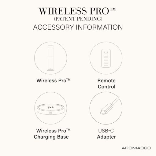 Aroma360 - Wireless Pro Essential Oil Diffuser - 600 sq ft Coverage - Cordless & Portable with Remote - Aromatherapy Scent Diffuser - Home, Spa, Office & Business - Air Freshener - Midnight Black - Image 2