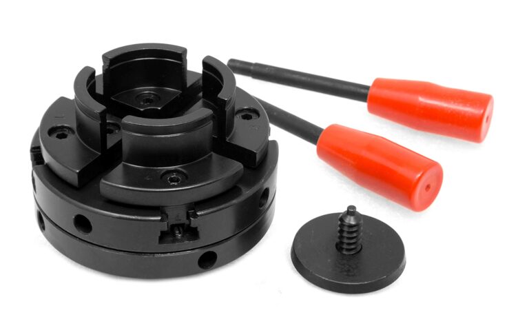 WEN LA3421 3.2-Amp 8-Inch by 13-Inch Variable Speed Mini Benchtop Wood Lathe, Black & WEN LA4444 4-Inch 4-Jaw Self-Centering Chuck Set with 1-Inch x 8TPI Thread - Image 3