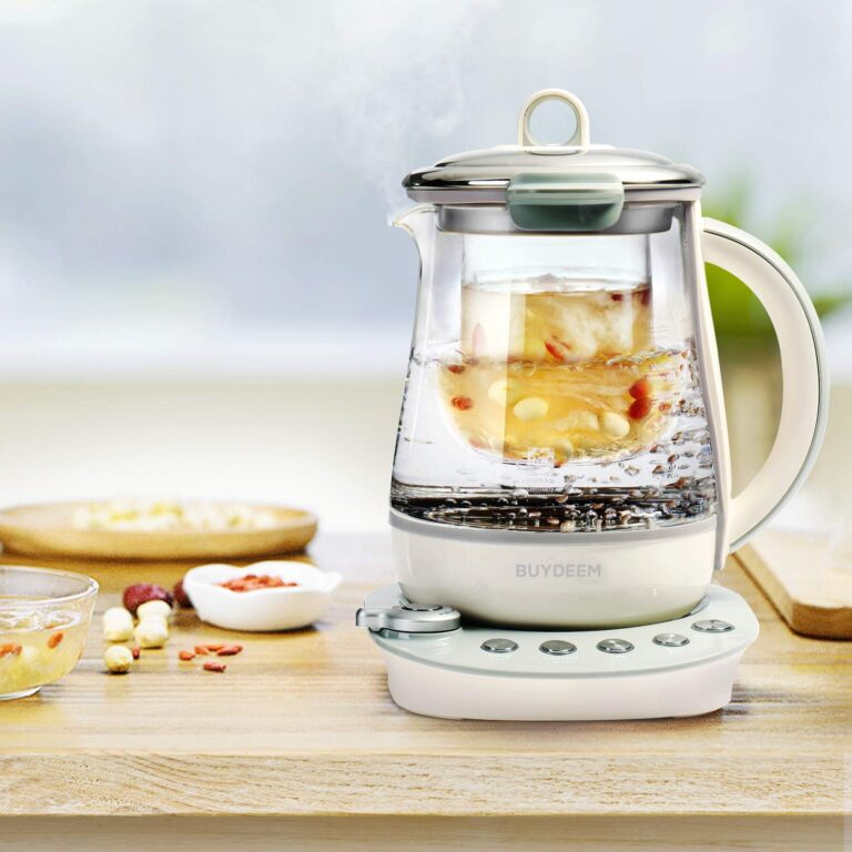 BUYDEEM K2683 Health-Care Beverage Tea Maker and Kettle, 9-in-1 Programmable Brew Cooker Master, 1.5 L, Spruce Blue - Image 4
