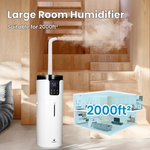 Humidifier large room, Lacidoll 16L/4.2Gal Whole house Humidifier 2000 sq.ft. Ultrasonic Cool Mist Humidifier for Home with Extension Tube, Quiet Bedroom Humidifier with Aroma Box, White - Image 7