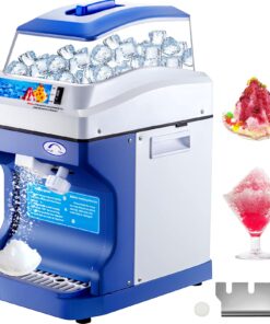 VEVOR 110V Commercial Ice Shaver Crusher 441LBS/H with 11LBS Hopper, 300W Tabletop Electric Snow Cone Maker 320 RPM Rotate Speed Perfect For Parties Events Snack Bar