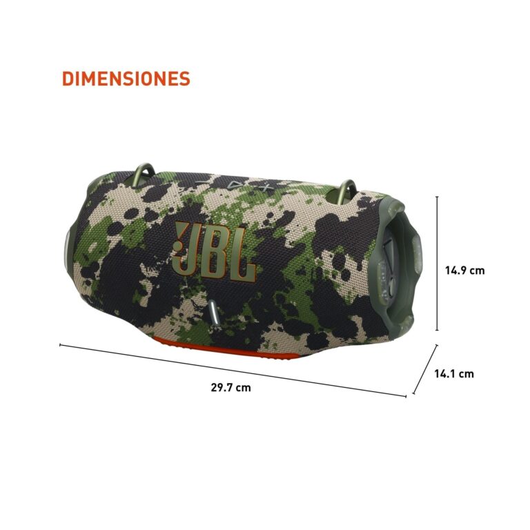 JBL Xtreme 4 - Portable Bluetooth Speaker, Powerful Sound and Deep Bass, IP67 Waterproof, 24 Hours of Playtime, Powerbank, PartyBoost for Multi-Speaker Pairing (Camo) - Image 8