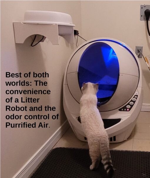 Litter Box Air Purifier- 2.2 Pounds Filter Media - 53 CFM Air Volume - Easier, better, cheaper than DIY - Removes odor & dust - No Smell, no ozone - By Purrified Air - the one that works - Image 3