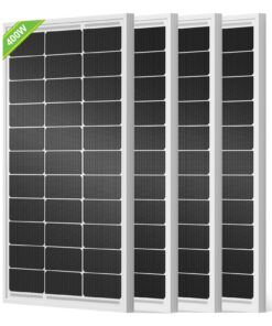 ECO-WORTHY 400W Solar Panels 4pcs 100 Watt 18V Monocrystalline Solar Panel Module for Off Grid PV Power for Home, Camping, Boat, Shed Farm, RV,12V Battery,2-Pack 2 * 100W