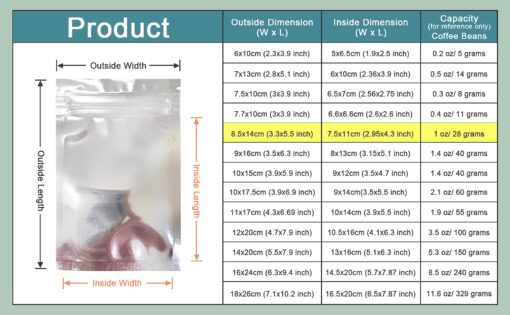 PABCK 5000 Pack 3.3x5.5 inch (Inside Size 3x4.3 inch) Clear Front Resealable Heat Seal Bags for Zip Bulk Food Storage Lock Bag Reclosable Airtight Foil Pouch Packaging with Tear Notches - Image 4