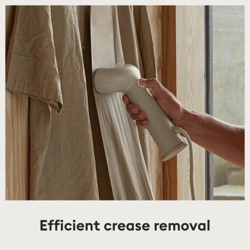 Steamery Handheld Clothes Steamer Cirrus 3, 1200W, US Plug, Heated Ironing Plate, Fast Heat Up, Garment Wrinkle Remover, Beige - Image 7