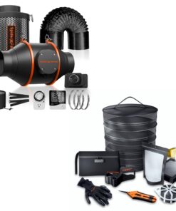 Spider Farmer Cost-Effective 9-in-1 Plant Grow Tools Kit 2024 Update 4 Inch Inline Fan and Carbon Filter Combo
