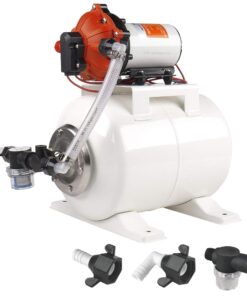 SEAFLO Marine Water Pump 12 V DC 60 PSI 5.5 GPM 2 Gallon Accumulator Tank System | Accumulator Pressure Boost System for Smooth and Quiet Operation | 4-Year Warranty