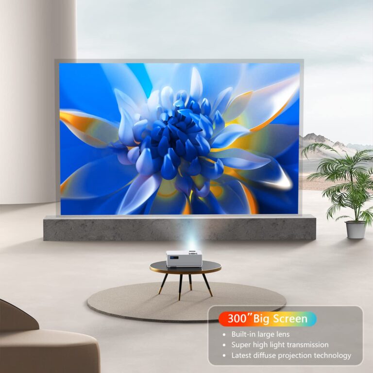 Roconia 5G WiFi Bluetooth Native 1080p Projector, 12000LM Full HD Movie Projector, 300" Display Support 4k Home Theater,Compatible with iOS/Android/XBox/PS4/TV Stick/HDMI/USB (White) - Image 6