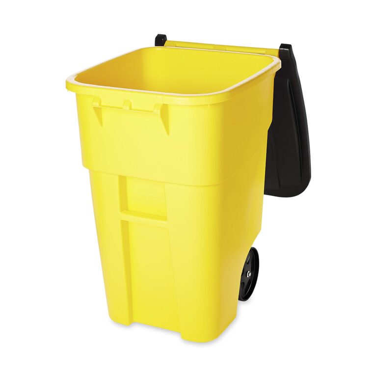 Rubbermaid Commercial Products BRUTE Rollout Heavy-Duty Wheeled Trash/Garbage Can, 50-Gallon, Yellow, for Restaurants/Hospitals/Offices/Warehouses/Garage - Image 13