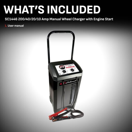 Schumacher Electric Manual Battery Charger & Engine Starter – 6V/12V 200A Heavy-Duty Auto Battery Charger with 40A Boost Mode, Color-Coded Clamps, 6-Foot Output Cables & Rugged Design SC1446 - Image 6