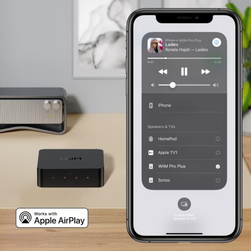 WiiM Pro Plus AirPlay 2 Receiver, Google Cast Audio, Multiroom Streamer with Premium AKM DAC, Voice Remote, Works with Alexa/Siri/Google, Stream Hi-Res Audio from Spotify, Amazon Music, Tidal and More - Image 10