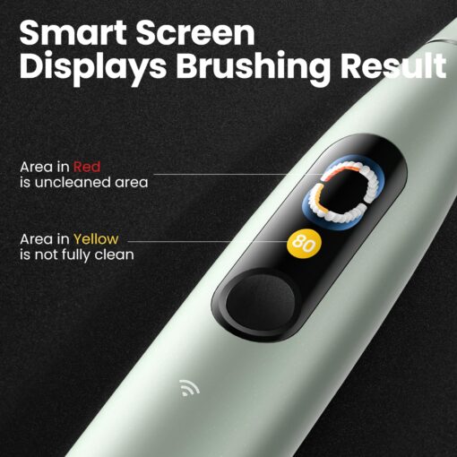 Oclean X Ultra S Electric Toothbrush with Screen Display, IPX7 Travel Toothbrush for Adults with 3 Brush Heads & Case, Smart Touchscreen - Image 8