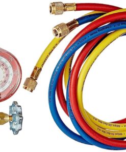 YELLOW JACKET 42004 Series 41 Manifold with 3-1/8" Gauges with Hoses