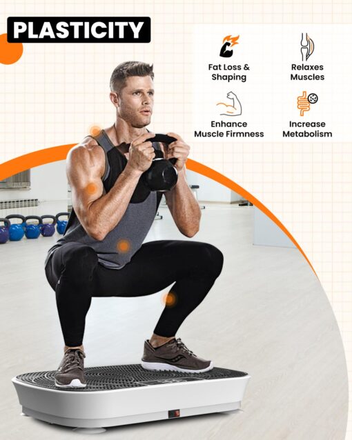 AXEFIT Vibration Plate Exercise Machine - Bluetooth Music & 400LBS Capacity Vibration Plate for Lymphatic Drainage & Weight Loss with 99 Speed Levels, Whole Body Vibration Plate for Home Fitness - Image 8