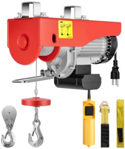 VIVOHOME Electric Hoist, 110V 1320 Lbs Winch with Remote Control, Zinc-Plated Steel Wire Hoist for Garage, Warehouses, Factories 38ft Lifting Height with Emergency Stop Switch ETL Listed