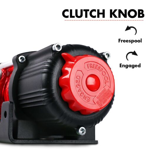 XPV AUTO 12V 4500 lb Winch Electric Winch for Towing ATV/UTV Off Road with Wireless Remote Control Mounting Bracket and Wired Handle,Waterproof IP67(Synthetic Rope) - Image 5