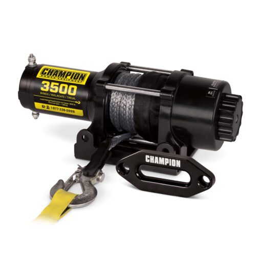 Champion Power Equipment 3500-lb. ATV/UTV Synthetic Rope Winch Kit - Image 3