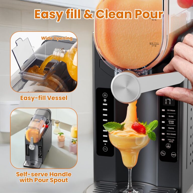 Slushie Machine - Professional Frozen Drink Maker No Ice Needed- 70 oz Slushy Machine for Home with LED Display - One-Touch Reservation & 6 Pre-set Programs for Frozen Margaritas, Frappés & Ice Cream - Image 4
