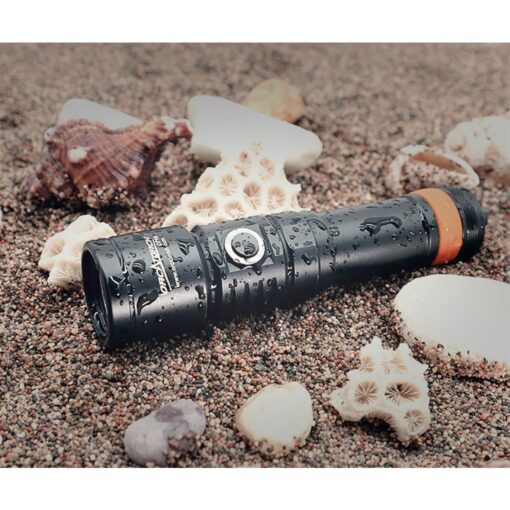 ORCATORCH D710 Scuba Diving Light, 3000 Lumens Super Bright Underwater Flashlight with 6 Degrees Narrow Beam, IP68 Waterproof Night Dive Torch 150 Meters Submersible Light (Black) - Image 2