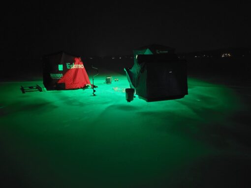 Green Blob Outdoors High Power 15000 Lumens New Fishing Underwater Light 12V with extra long 50ft Cord QD Alligator Clips & Cigarette Lighter Adapters included LED Fish Attractor, Made in Texas (50ft) - Image 4