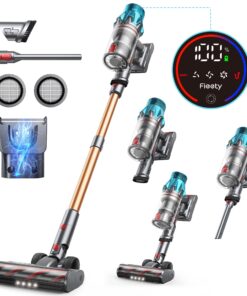 Cordless Vacuum Cleaner 550W/45Kpa, Stick Vacuum Cleaners 60 Mins Max Runtime with Charging Dock, Self-Standing Handheld Vacuum with Touch Display, 6-in-1 Vacuum Cleaner for Carpet/Hard Floor/Pet Hair