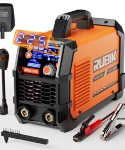Rubik Stick Welder, ARC MMA 225Amp Electric Welding Machine, IGBT Digital Dispaly LCD 110V/220V Hot Start 2 in 1 Portable Welder Machine, with Cable, Electrode Holder, Welding Helmet, Brush