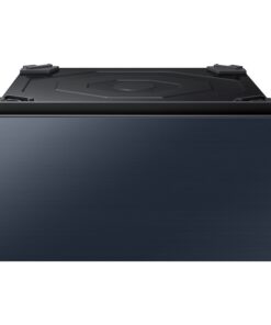 SAMSUNG 27-Inch Bespoke Front Load Washer Dryer Pedestal Stand w/ Pull Out Laundry Storage Drawer, WE502ND, Brushed Navy