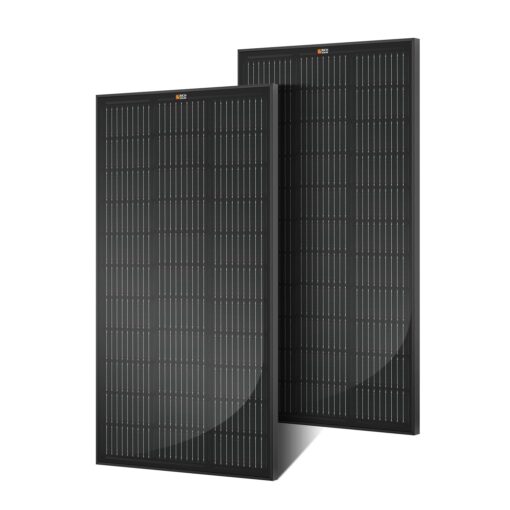 RICH SOLAR 200 Watt 12 Volt Monocrystalline Solar Panel 2 Pack of 9BB Cell 100W High Efficiency Solar Module Charge Battery for RV Trailer Camper Marine Off Grid All Black