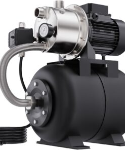 Aquastrong 1.6 HP Shallow Well Pump with Pressure Tank, NSF Certified, 1320 GPH, 115V, Stainless Steel Irrigation Pump, Automatic Water Booster Jet Pump for Home, Garden, Lawn