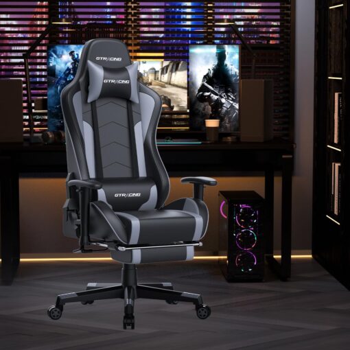 GTRACING Gaming Chair with Footrest Speakers Video Game Chair Bluetooth Music Heavy Duty Ergonomic Computer Office Desk Chair - Image 7