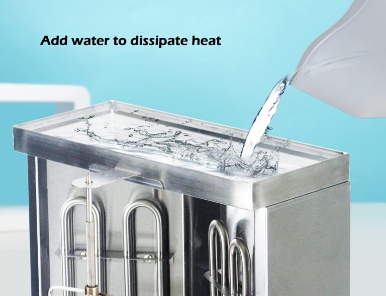 Li Bai Shawarma Machine Electric Vertical Kebab Grill Gyro Rotisserie Oven Meat Broiler with 2 Heating Tubes Stainless Steel Body 110V For Home Restaurant Kitchen（Registered Design Patent） - Image 7
