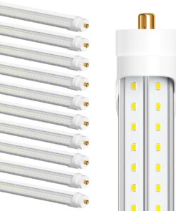 ELEKICO 75w 8ft Led Bulbs, 9500lm 5000k 8' Led Bulbs, V Shaped Clear Cover T8 Led Tube Lights 8ft, T8 Led Bulbs 8 Foot, 8' Led Replacement for T8 T10 T12 F96t12 Fluorescent Tubes