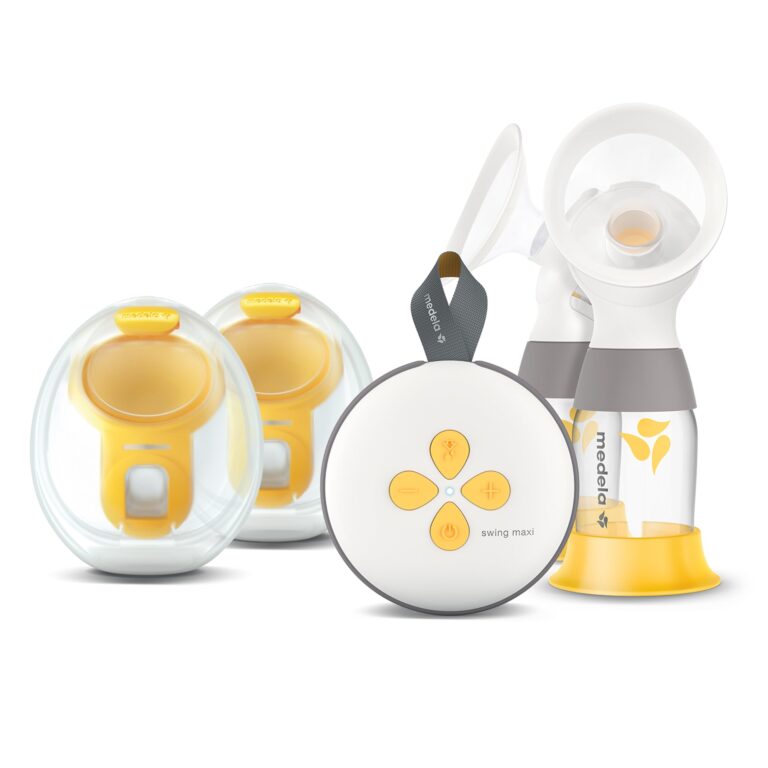 Medela Swing Maxi Pump Your Way Deluxe Bundle with Wearable in-Bra Collection Cups and PersonalFit Flex Breast Shields