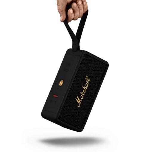 Marshall Middleton Portable Bluetooth Speaker, Black and Brass - Image 10