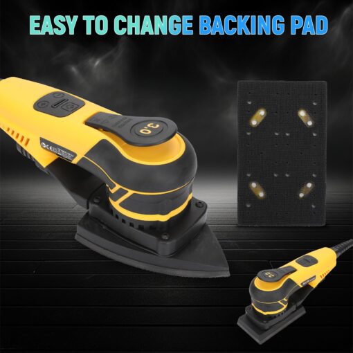 PHENDO 350W 3A Electric Delta Random Orbital Sander Mouse Sander with Pluggable Wire, Sanders for Woodworking, Primary Wood and Panel Processing,3MM - Image 2