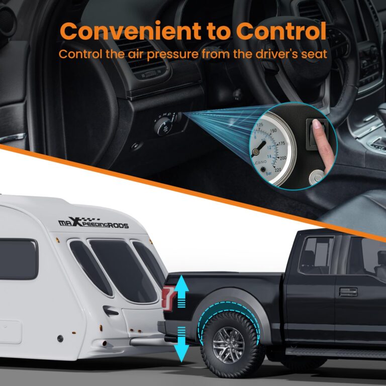 maXpeedingrods On Board Air Compressor System with Low Pressure Sensor Universal Air Spring Compressor Kit for Trucks Vans - Image 5