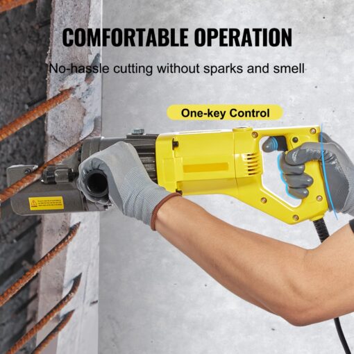 Happybuy Electric Hydraulic Rebar Cutter,900W Portable Electric Rebar Cutter,Cutting up to 5/8 Inch #5 4-16mm Rebar within 3 Seconds,110V,with Easy to Carry Stainless Box(900W RC-16) - Image 6