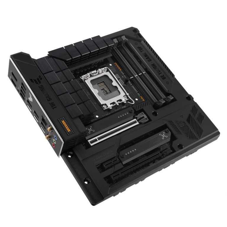 TUF Gaming B760M-BTF WiFi Intel B760 (LGA 1700) mATX Motherboard with DDR5, PCIe 5.0, 3X PCIe 4.0 M.2 Slots, 12+1 DrMOS, Wi-Fi 6, 2.5Gb LAN, DP, HDMI, USB 3.2 Gen 2x2 Type-C, Hidden Connector Design - Image 13