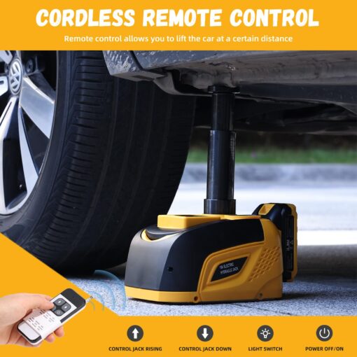 TYAYT Electric Car Jack 18V 5 Ton Cordless Electric Car Hydraulic Jack with Impact Wrench Battery Powered Portable Tire Change Kit with Cordless Remote Control for SUV Sedans - Image 5