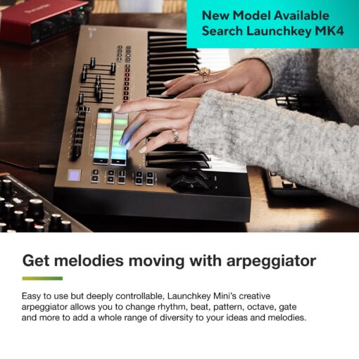 Novation Launchkey 25 [MK3] MIDI Keyboard Controller - Seamless Ableton Live Integration. Chord Mode, Scale Mode, and Arpeggiator — All the software you need for Music Production. - Image 4