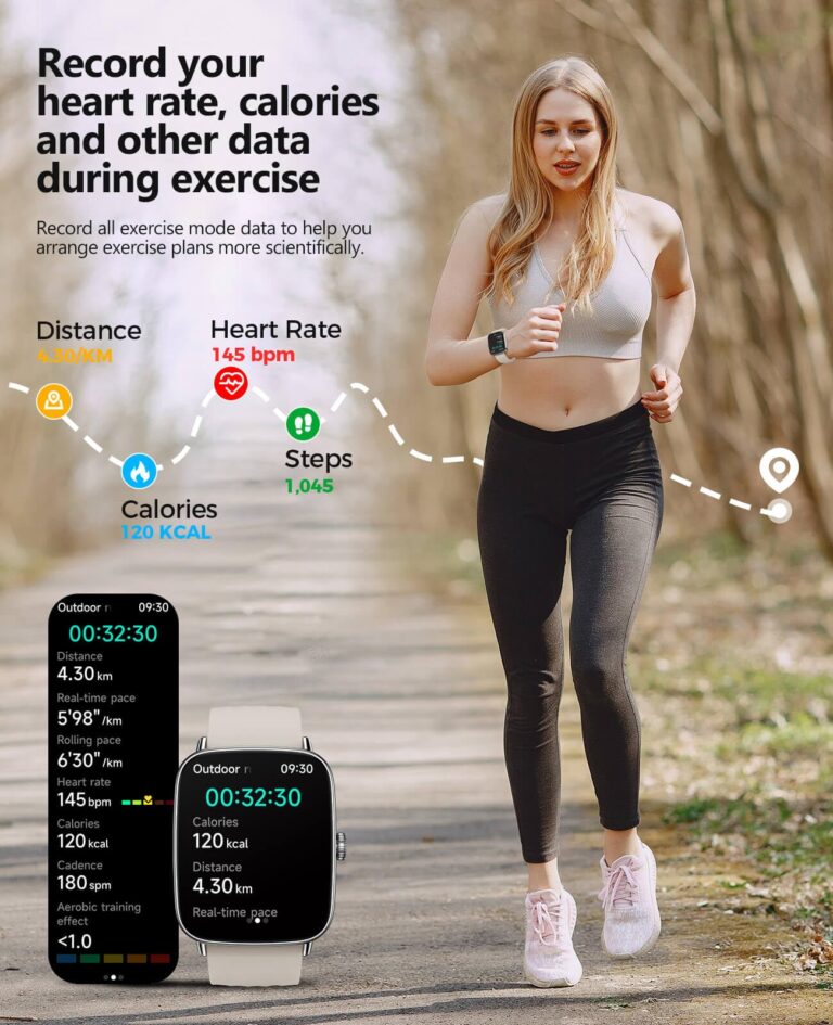 2025 Smart Watches for Women Men, 1.85" AI Voice Smartwatch, 24/7 Heart Rate Monitor, Stress/SpO2/Sleep Tracker, IP68 Waterproof, Weather, 100+ Sports Fitness Tracker for Android iOS Khaki - Image 4