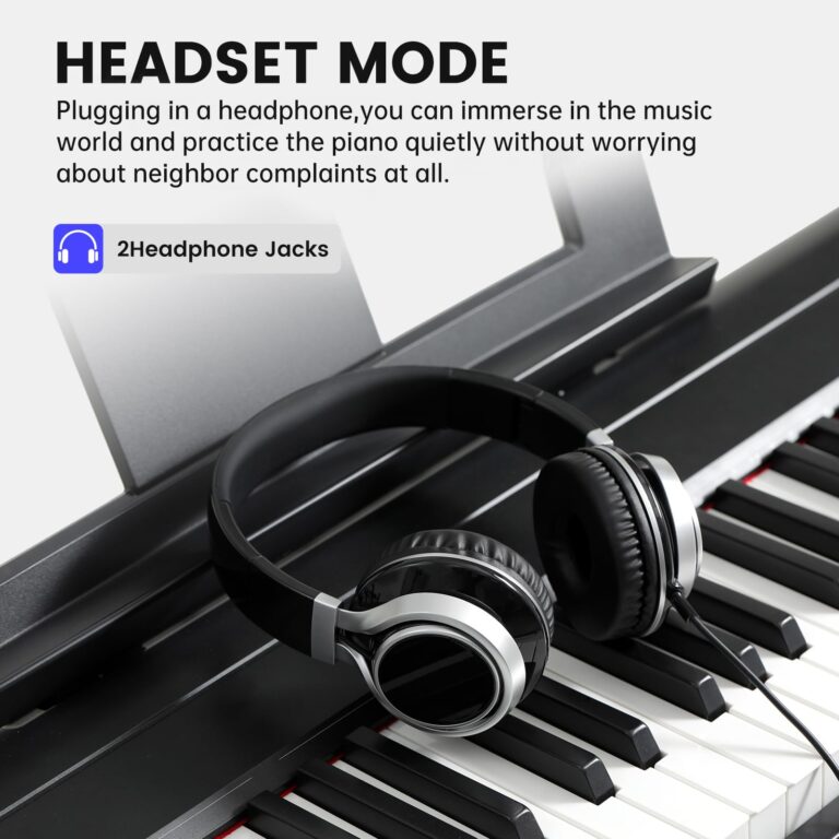 AODSK Digital Piano 88 Key keyboard Weighted Piano with Stable Wood Furniture stand Full Size Weighted Keyboard, with 3-Pedal Unit, 15W Stereo Speakers, MP3 Function, Black, Piano Lessons - Image 2