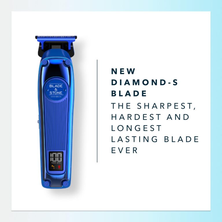 Blade & Stone Professional Hair Trimmer for Men PT301 | Diamond-S Blade | Micro-Gap Tech | 7200 RPM Durable Motor, All-Metal, Cordless Hair Trimmer - Big Blue - Image 9