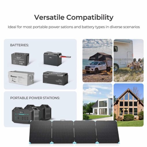 Renogy 220W Lightweight Portable Solar Suitcase with Waterproof 20A Charger Controller, Solar Charger for Power Station RV Camping Off Grid - Image 2